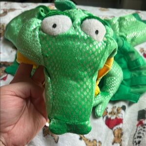Green Dragon Plushy dog costume